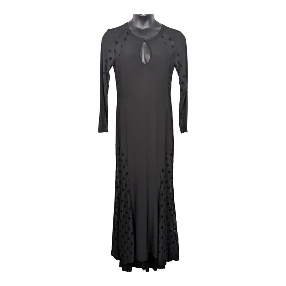 MIUSOL Whimsigoth Gothic Witchycore Mesh Sheer Maxi Dress Jersey Knit Large - Picture 2 of 7